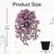 Fake Hanging Plants 17.7" Faux Watermelon Peperomia Silk Plants with Black Pot Artificial Hanging Greenery for Home Garden Balcony Front Porch Outdoor Decor